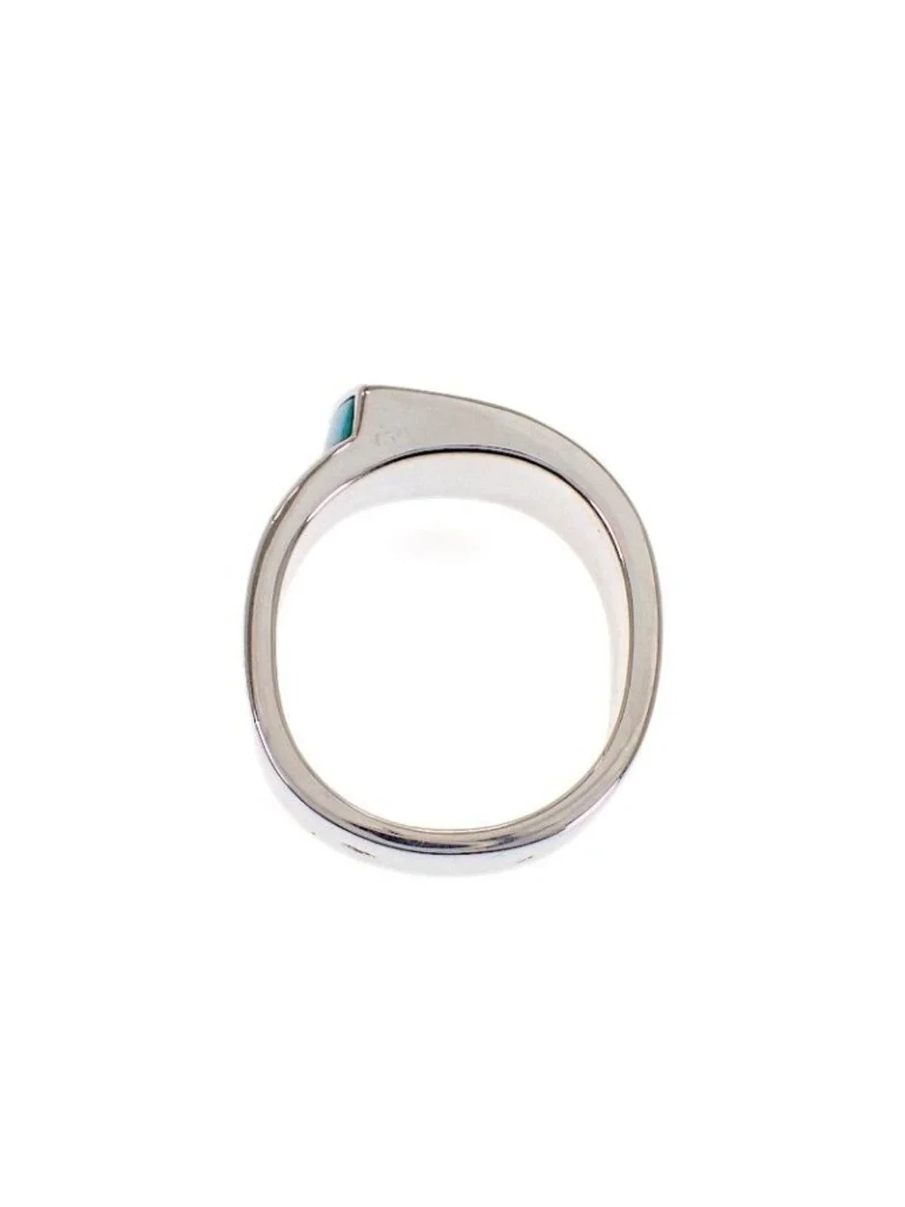 Hermes Candy Ring Vintage 925 Sterling Silver Blue Discontinued